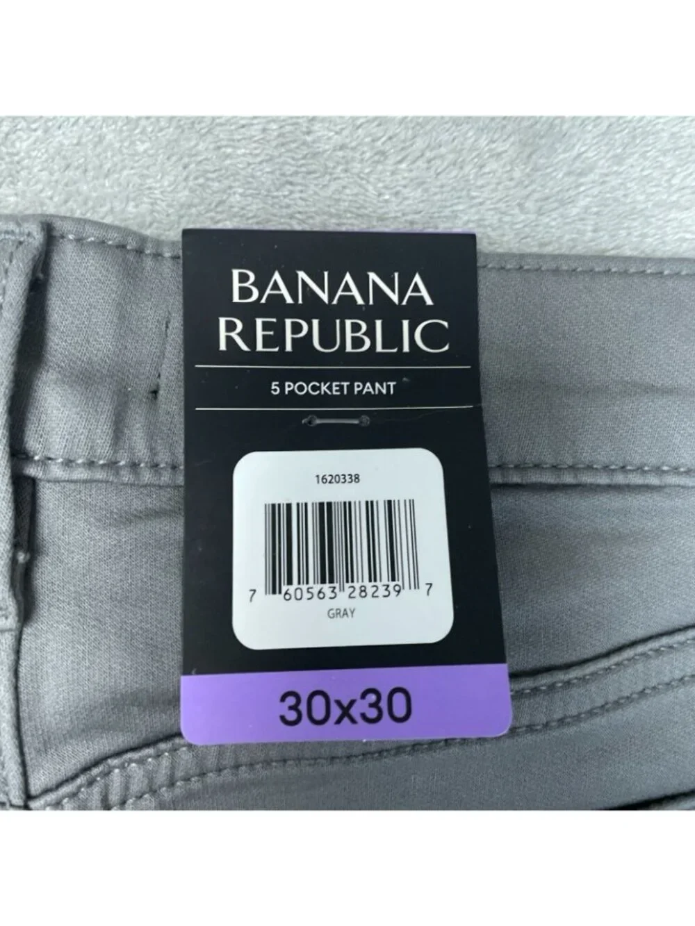 Banana Republic Men's 30x30 Gray 5-Pocket Pants Cotton Blend e1788